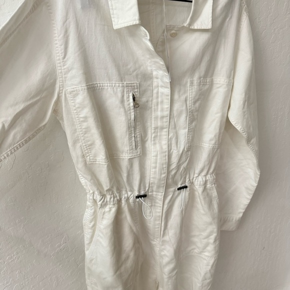 Outerknown Station Cinched Jumpsuit Boilersuit White Utility M - Picture 5 of 9